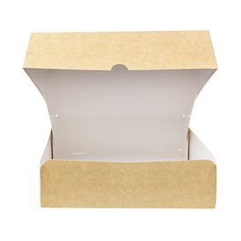 Kraft Cardboard Bakery Box 20,4x15,8x6cm 1kg (20 Units) 