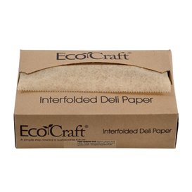 Greaseproof Paper Wrapping Kraft in Dispenser 20,6x27cm (500 Units)