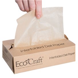 Greaseproof Paper Wrapping Kraft in Dispenser 20,6x27cm (6.000 Units)