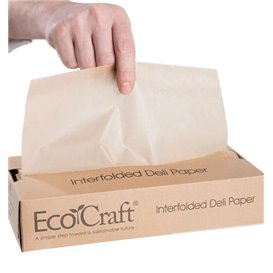 Greaseproof Paper Wrapping Kraft in Dispenser 26x27cm (500 Units)