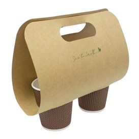 Paper Kraft Cup Carrier 23,9x18cm Ø8,0cm (500 Units)