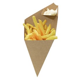 Paper Dipping Cone Kraft 26,5cm 250g (50 Units)