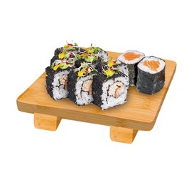 Bamboo Sushi Tray 15x15x2,5cm (40 Units)