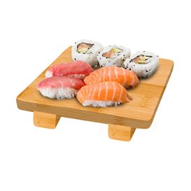 Bamboo Sushi Tray 15x15x2,5cm (40 Units)