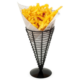 Serving Basket Containers Steel Ø12,8x22,5cm (6 Units)