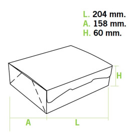 Paper Bakery Box Pink 20,4x15,8x6cm 1kg (200 Units)