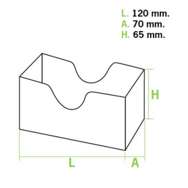 Paper Sandwich Container Kraft (25 Units)