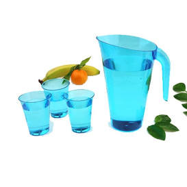 Plastic Jar PS Reusable Turquoise 1.500 ml  (1 Unit)