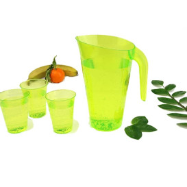 Plastic Jar PS Reusable Green 1.500 ml (20 Units)