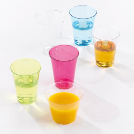 Plastic Cup PS Injection Moulding Turquoise 230 ml (10 Units) 