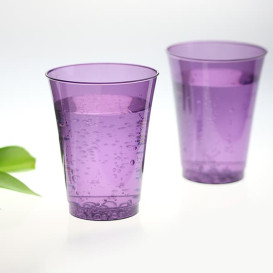 Plastic Cup PS Injection Moulding Eggplant 230 ml (10 Units) 