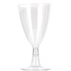 Plastic Glass Water or Wine Removable Stem 140ml 