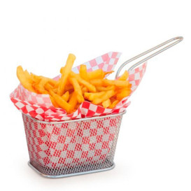 Serving Mini Fryer Container Steel 10x10x7,5cm (1 Unit) 