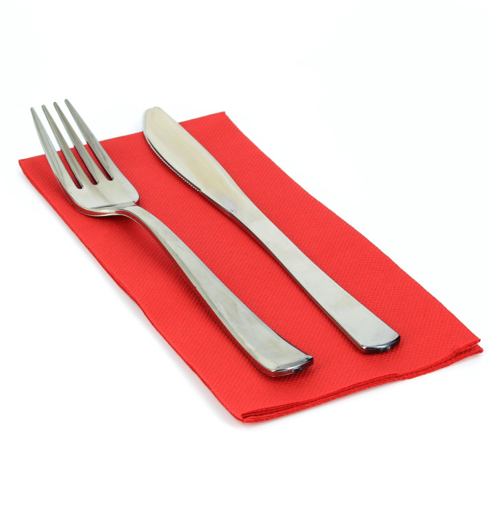 Paper Napkin Double Point Red 1/8 40x40cm 