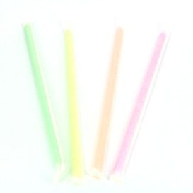 Plastic Straw Straight PS Fluorescent Wrapped Ø0,6cm 20cm (10000 Units)