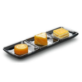 Plastic Tasting Tray PS Black 6x19 cm (20 Units) 