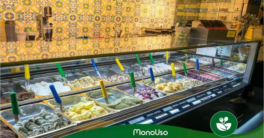 Materials ice-cream shop