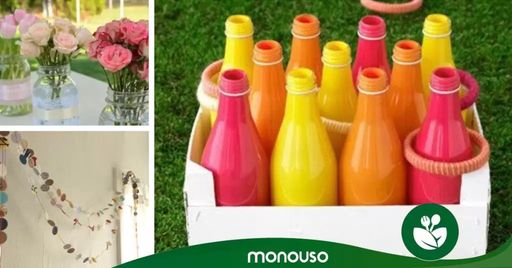 Recyclable material decorations